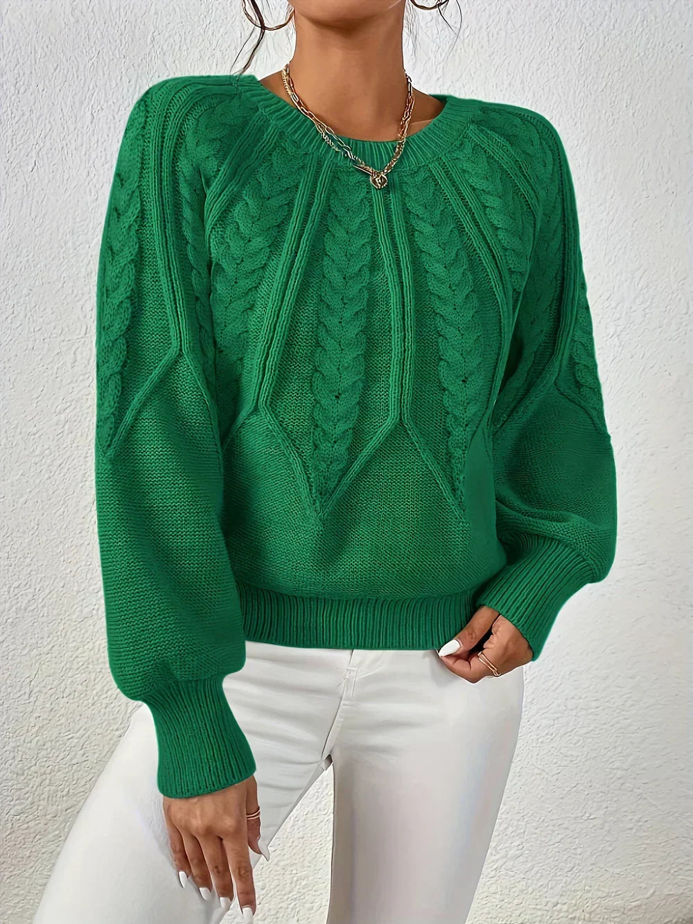 Odessa | Cable Knit Raglan Sleeve Sweater