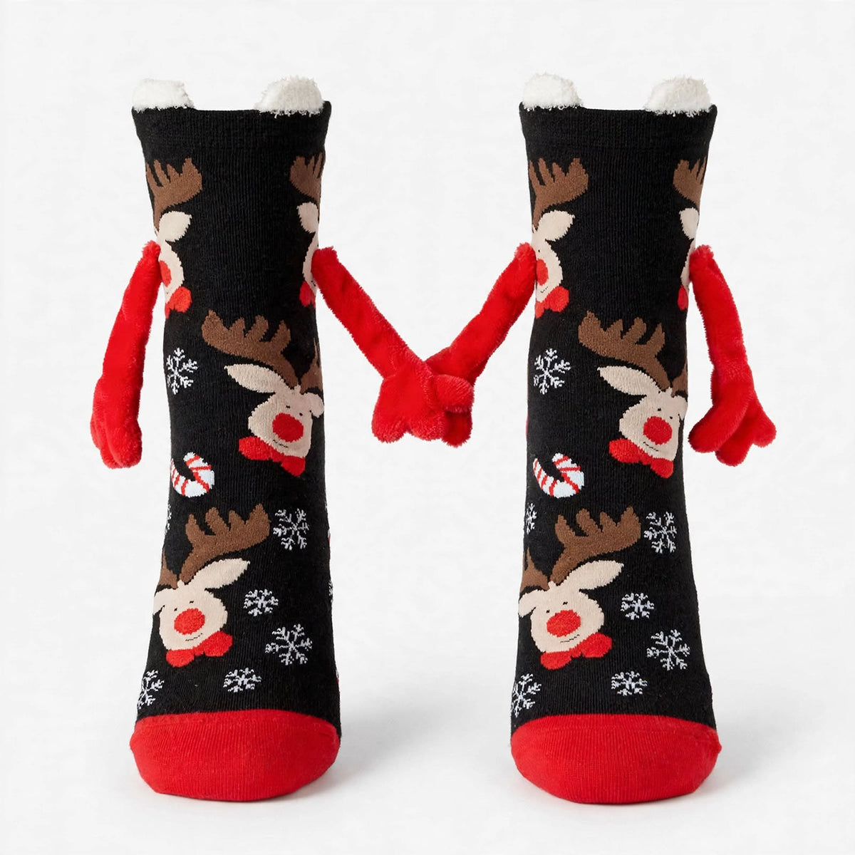 Truffle | Christmas Socks Magnetic Hands Red Heel