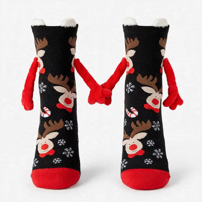 Truffle | Christmas Socks Magnetic Hands Red Heel