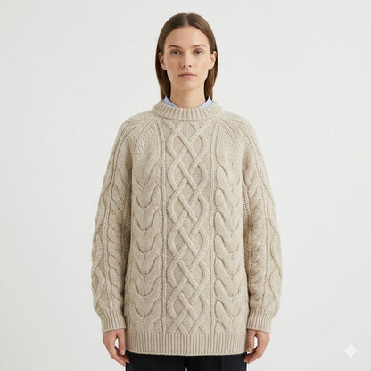 Mara | Oversized Cable Knit Sweater