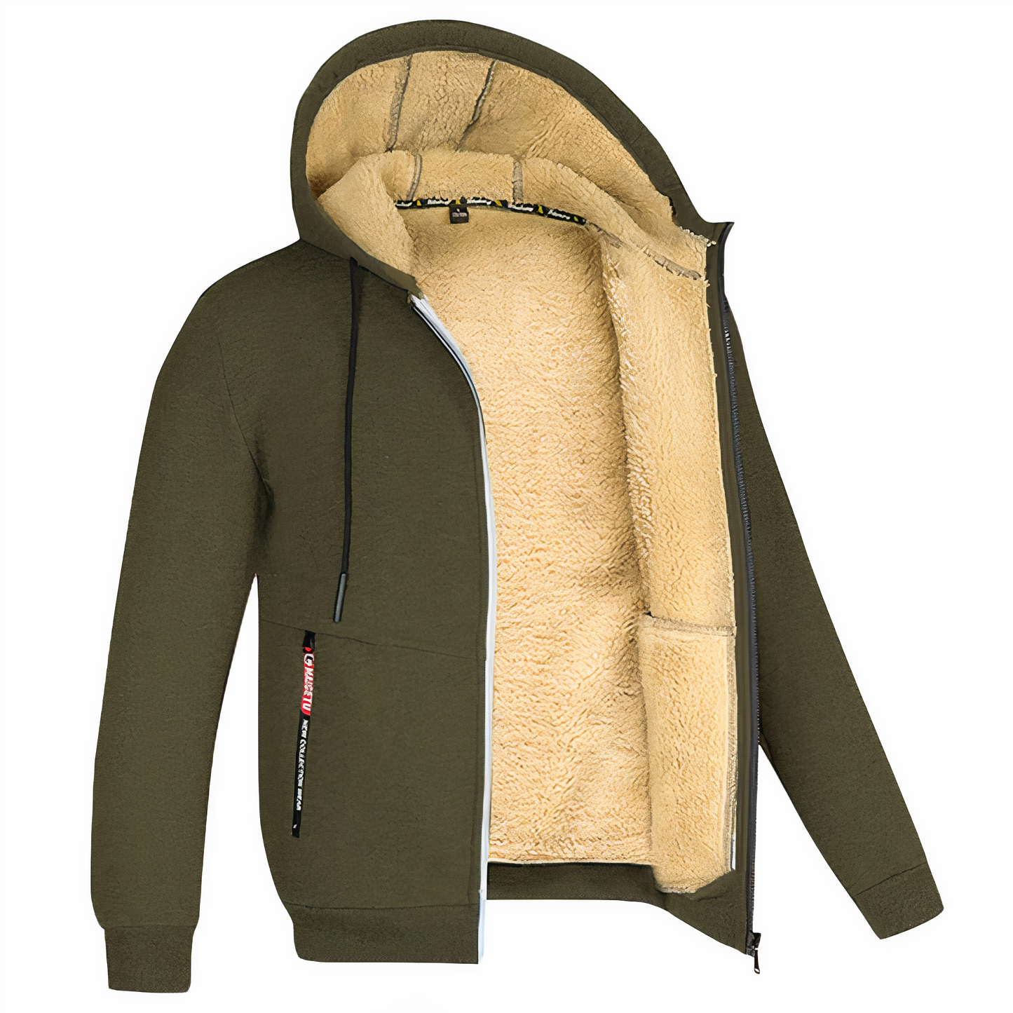 Randy | Men's Fleece Lined Hooded Zip Up Jacket