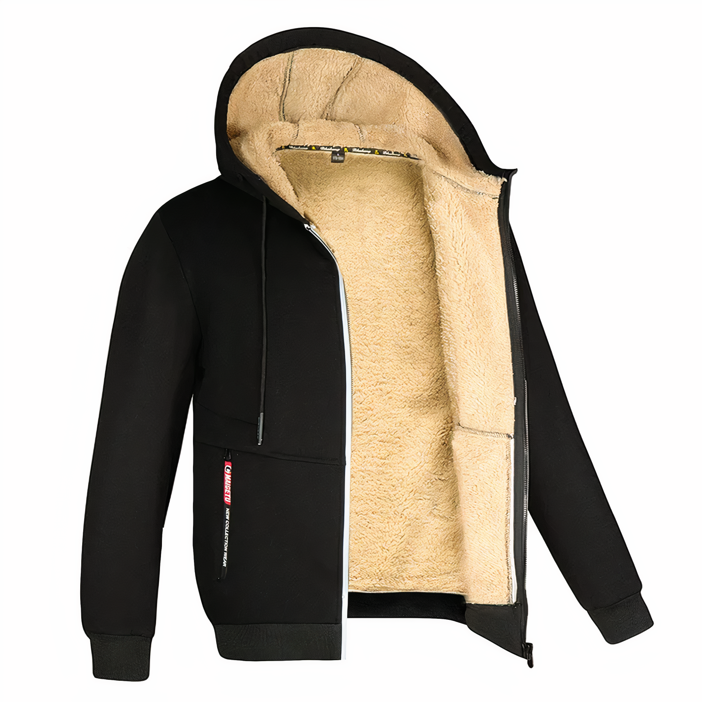 Randy | Men's Fleece Lined Hooded Zip Up Jacket