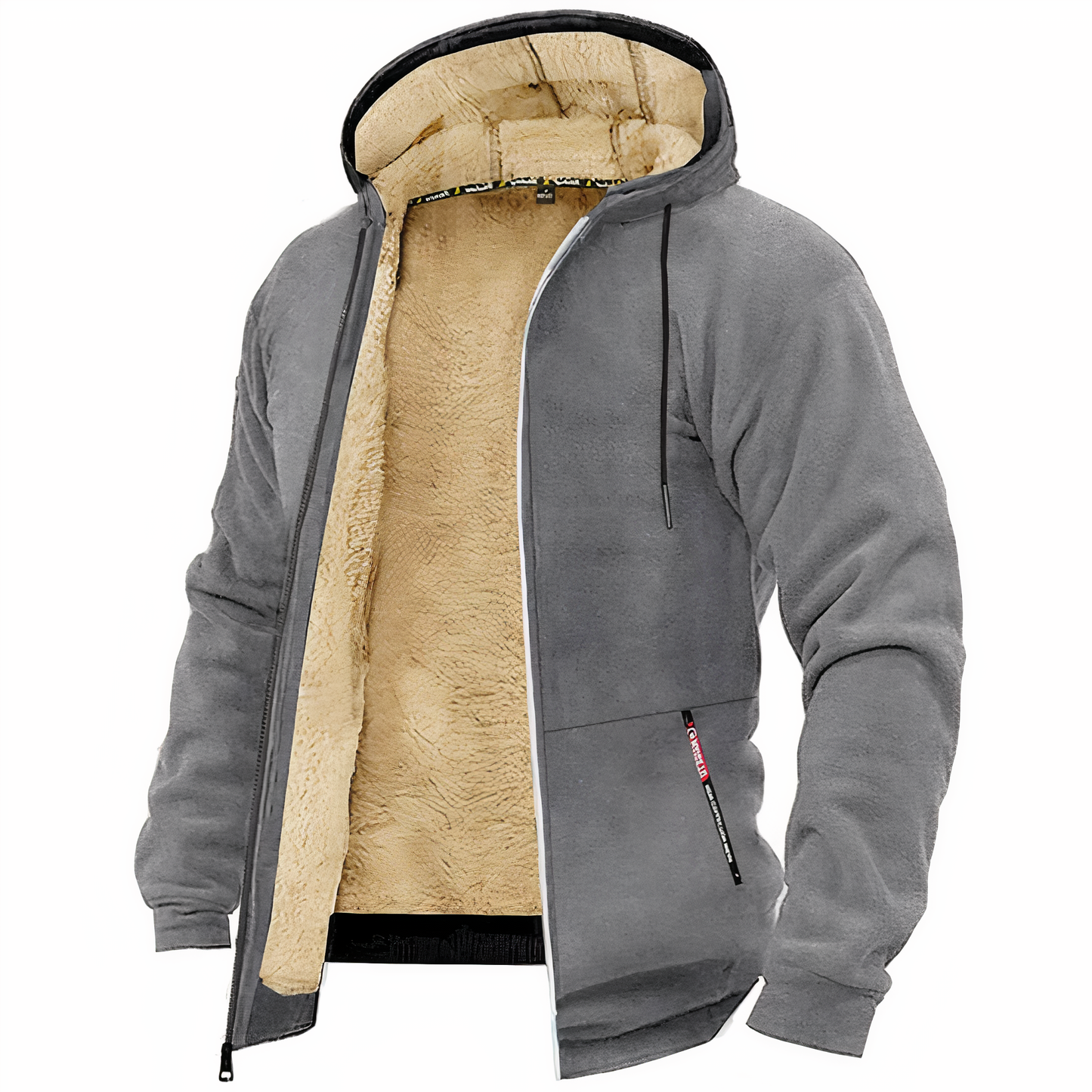 Randy | Men's Fleece Lined Hooded Zip Up Jacket