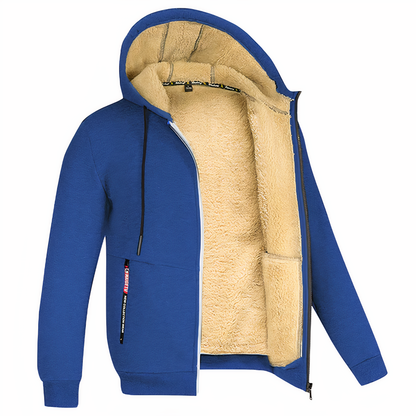 Randy | Men's Fleece Lined Hooded Zip Up Jacket