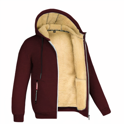 Randy | Men's Fleece Lined Hooded Zip Up Jacket