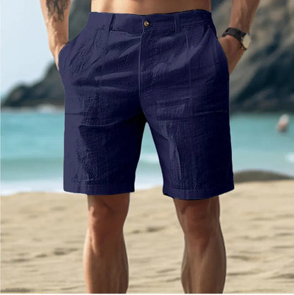 Men's Relaxed Fit Casual Linen Shorts