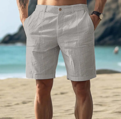 Men's Relaxed Fit Casual Linen Shorts