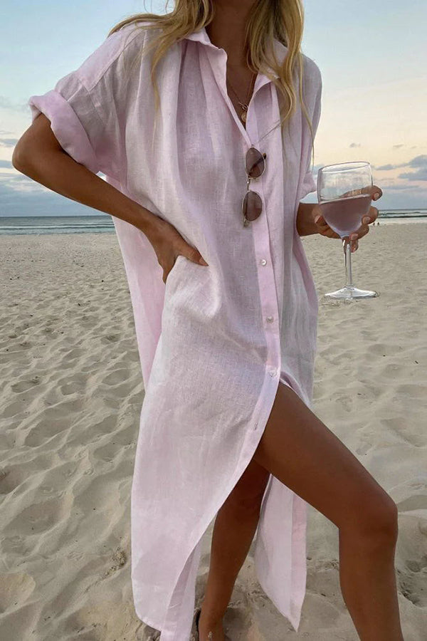 Amelie | Women's Relaxed Midi Shirt Dress