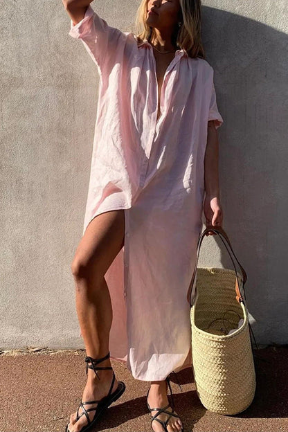 Amelie | Women's Relaxed Midi Shirt Dress