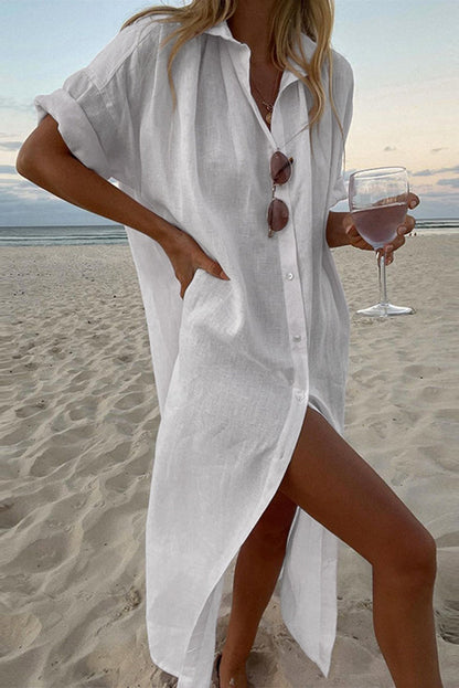Amelie | Women's Relaxed Midi Shirt Dress
