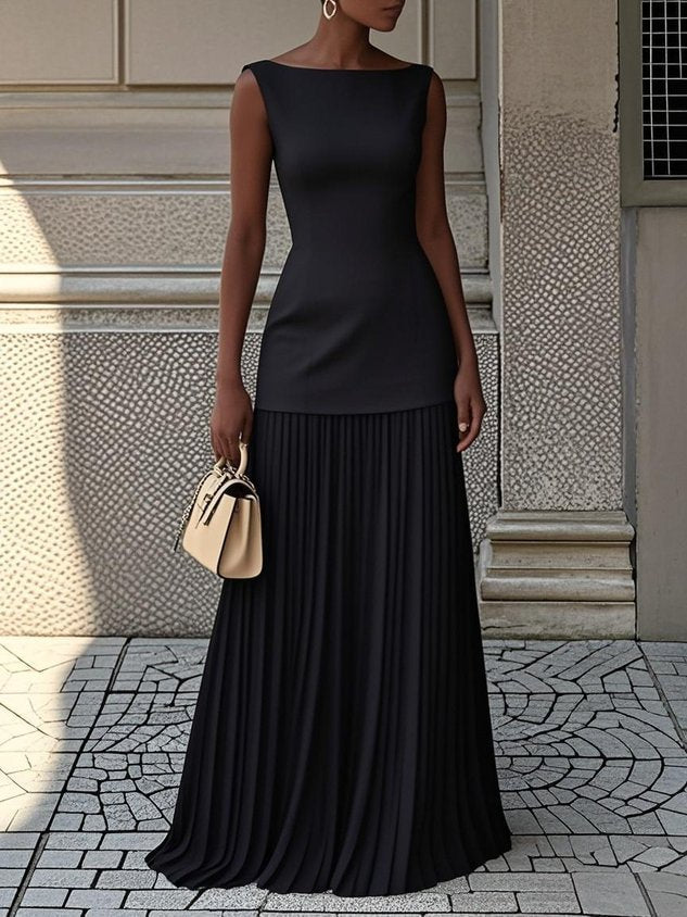 Formilla | Pleated Elegant Formal Maxi Dress