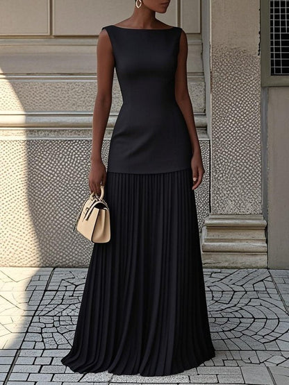Formilla | Pleated Elegant Formal Maxi Dress