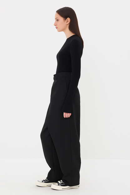 Asymmetrical Relaxed Fit Pants
