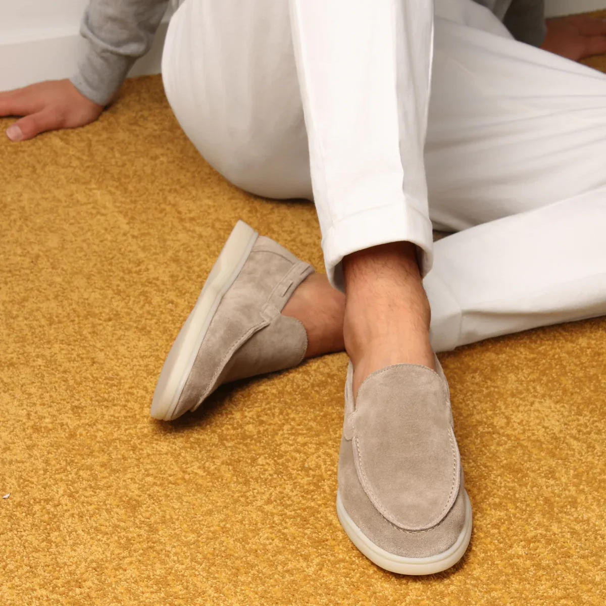 Men's Suede Slip-On Yacht Loafers