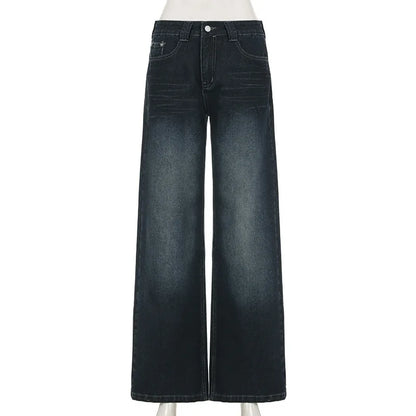 Low Waist Wide Leg Baggy Denim Jeans