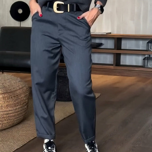 Renae | High-Waisted Straight-Leg Tailored Pants