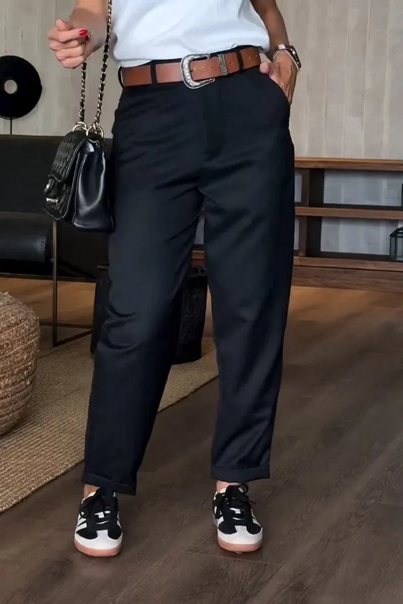 Renae | High-Waisted Straight-Leg Tailored Pants