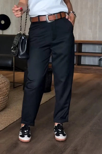 Renae | High-Waisted Straight-Leg Tailored Pants