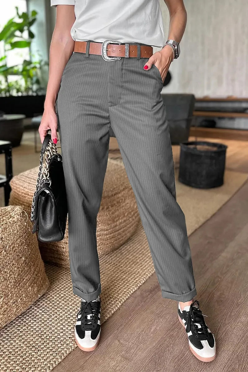 Renae | High-Waisted Straight-Leg Tailored Pants