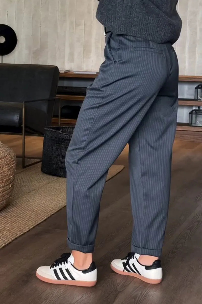 Renae | High-Waisted Straight-Leg Tailored Pants