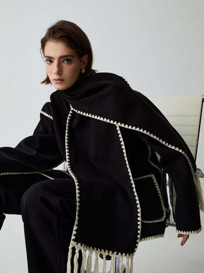 Women's Tailored Jacket with Matching Scarf