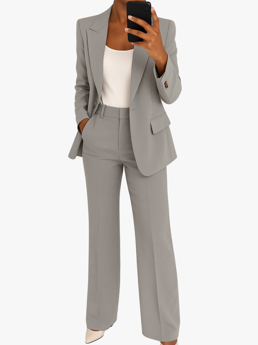 Talia | Linen Tailored Two-Piece Suit Set