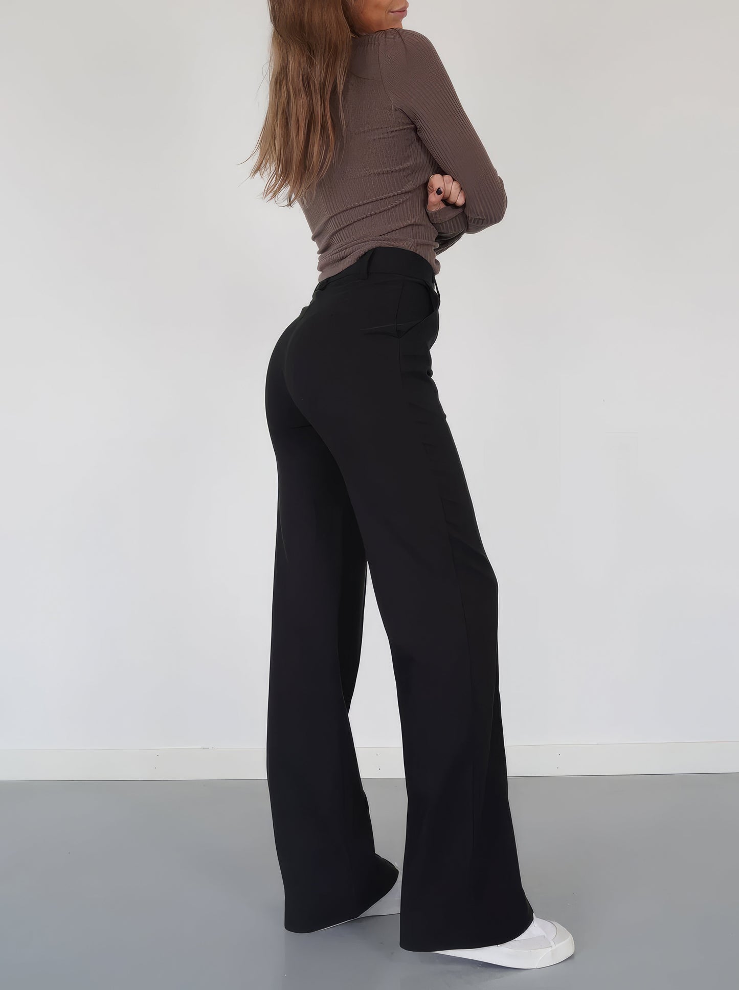 Casual Wide-leg high-waisted trousers for women