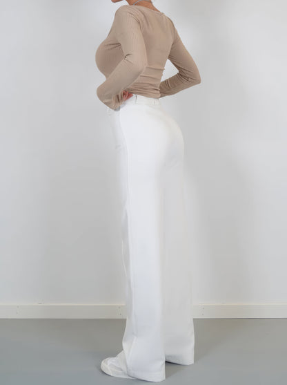 Casual Wide-leg high-waisted trousers for women