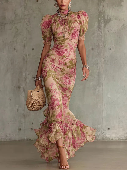 Charlotte | Floral Mermaid Maxi Dress Women