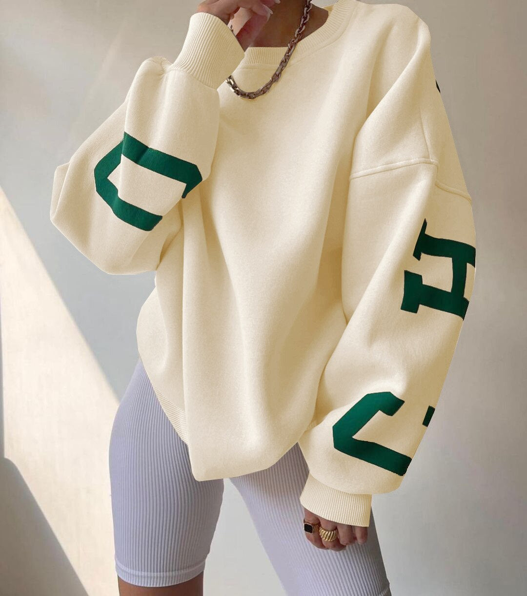 Bibi | Women's Oversized Graphic Print Sweater