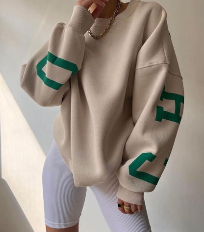 Bibi | Women's Oversized Graphic Print Sweater