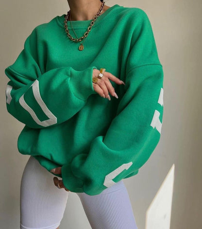 Bibi | Women's Oversized Graphic Print Sweater