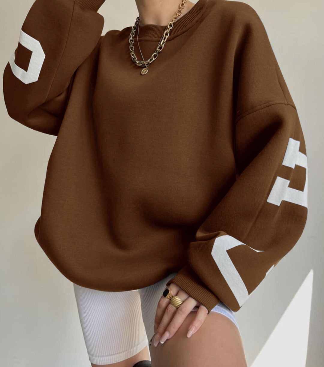 Bibi | Women's Oversized Graphic Print Sweater
