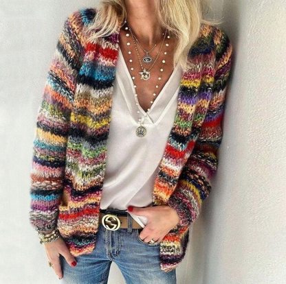 Josie | Striped Open Front Cardigan