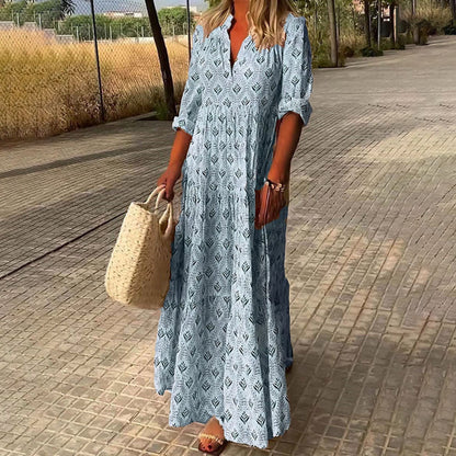 Alexa | Elegant Flowy Boho Maxi Dress