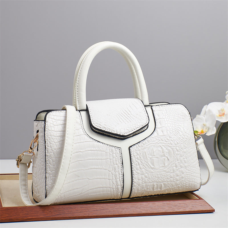 Boxy Top-Handle Bag with Textured Finish
