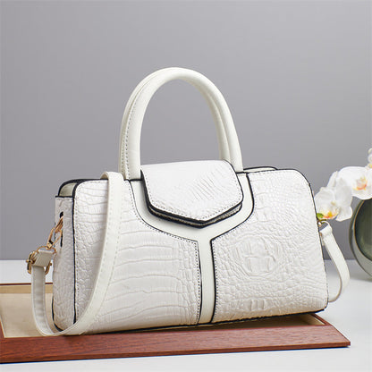 Boxy Top-Handle Bag with Textured Finish