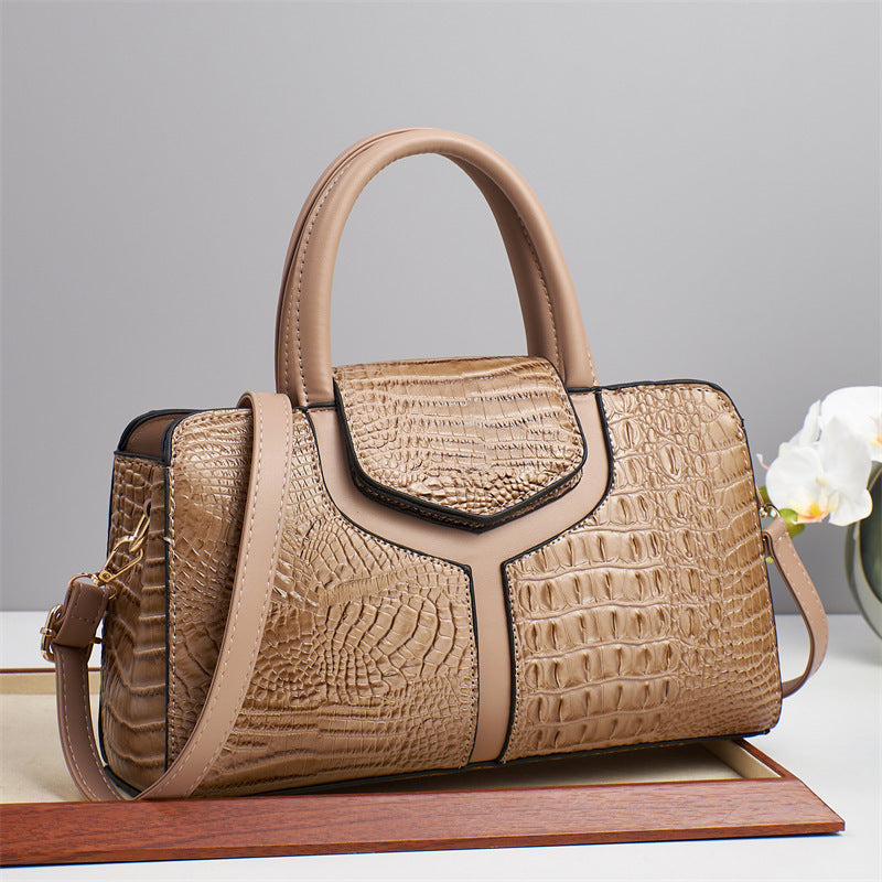 Boxy Top-Handle Bag with Textured Finish