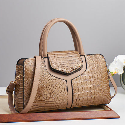 Boxy Top-Handle Bag with Textured Finish