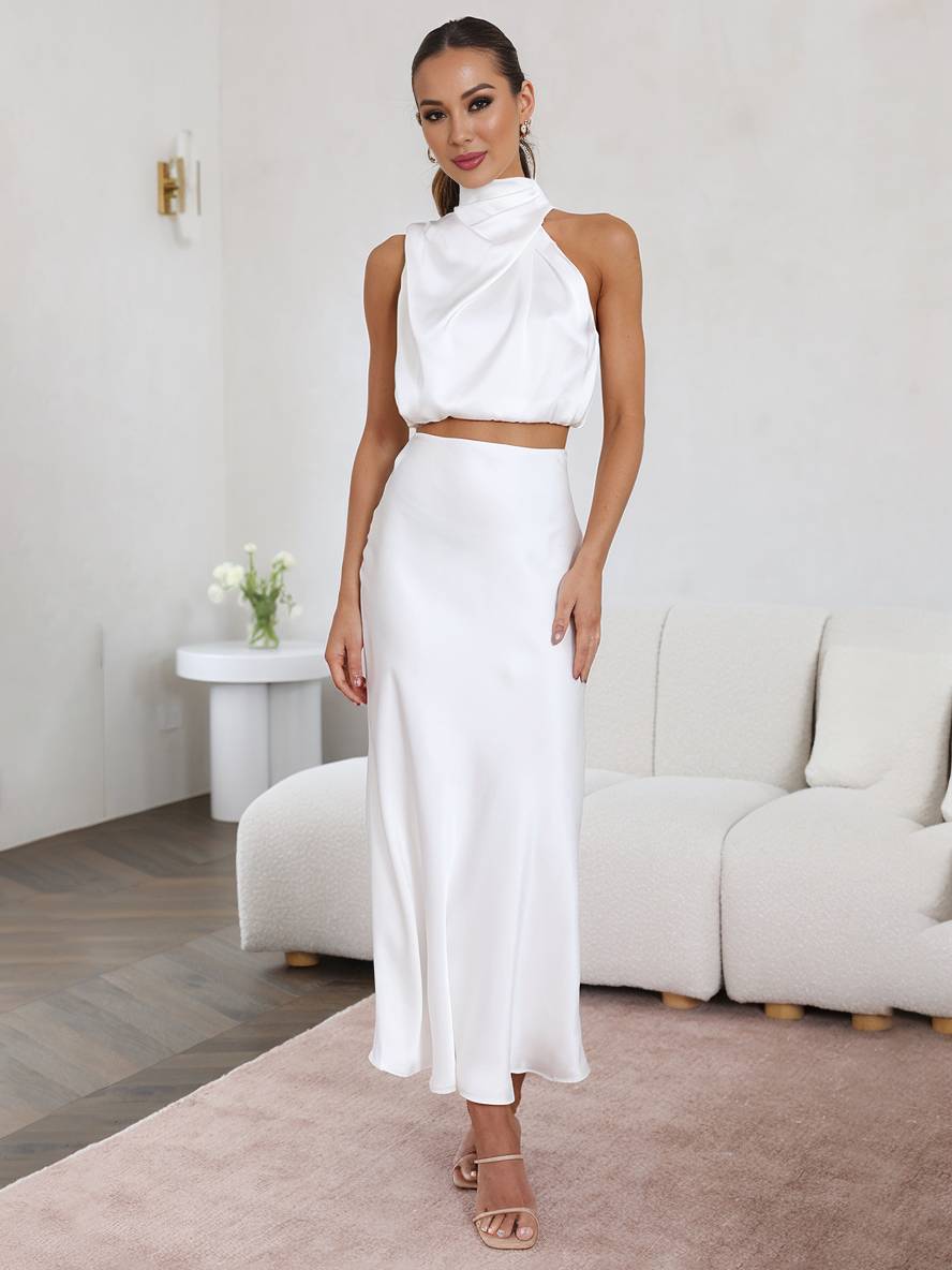 Juliette | Women's High Waist Flared Maxi Skirt