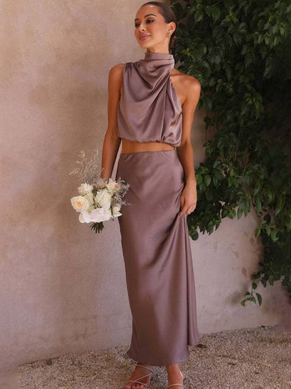 Juliette | Women's High Waist Flared Maxi Skirt