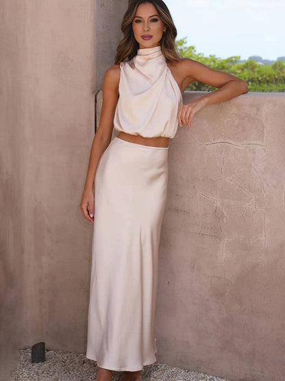 Juliette | Women's High Waist Flared Maxi Skirt