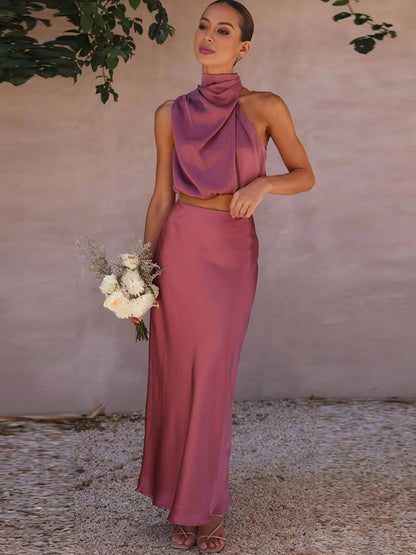 Juliette | Women's High Waist Flared Maxi Skirt