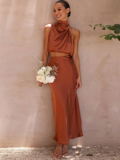 Juliette | Women's High Waist Flared Maxi Skirt