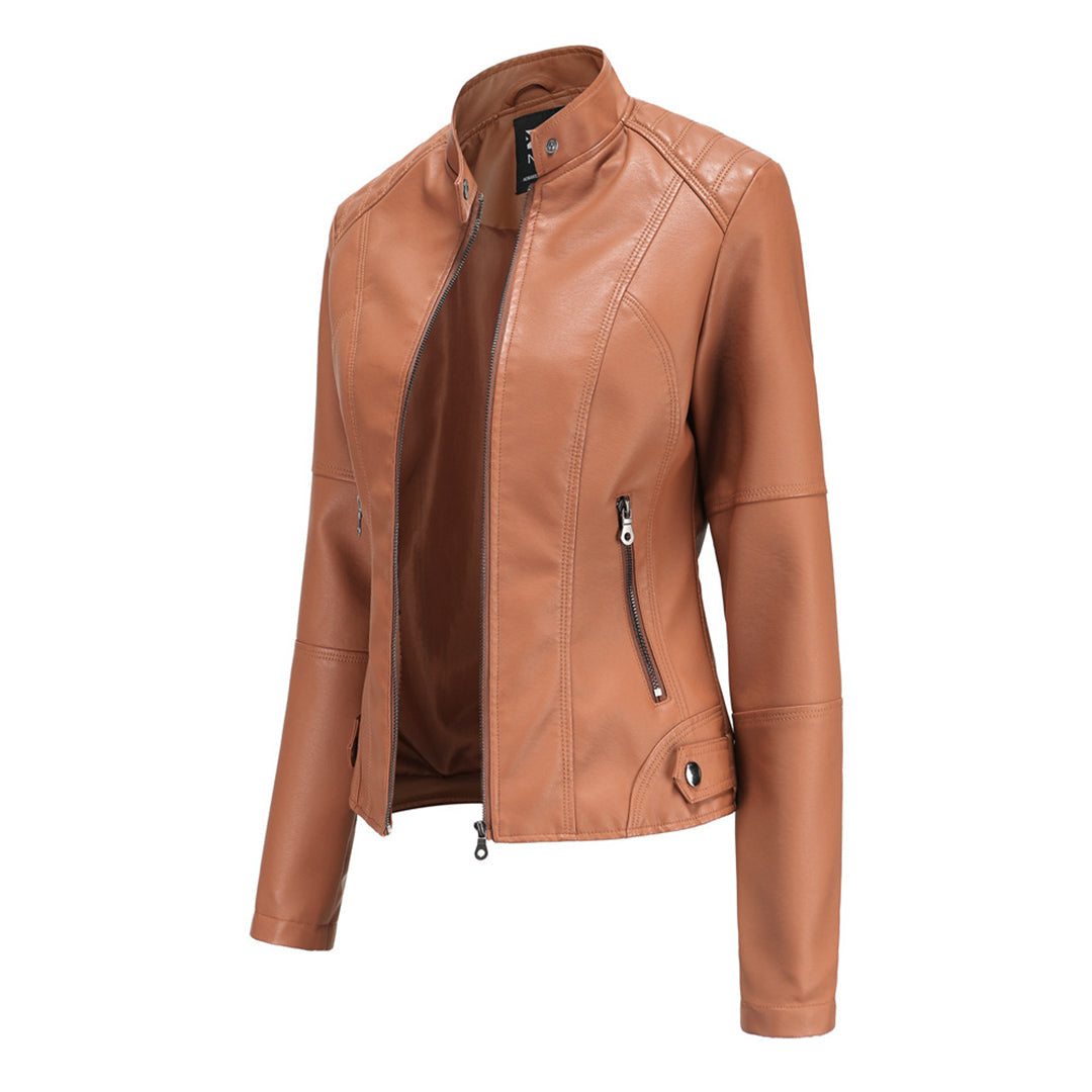 Lillian | Women's Collarless Biker Jacket