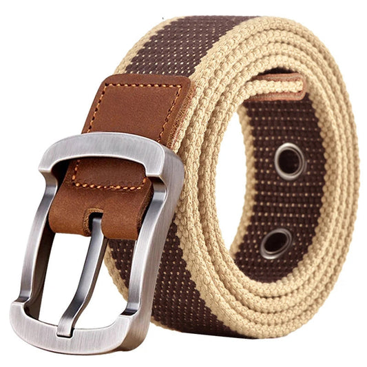 Canvas Waist Belt with Pin Buckle