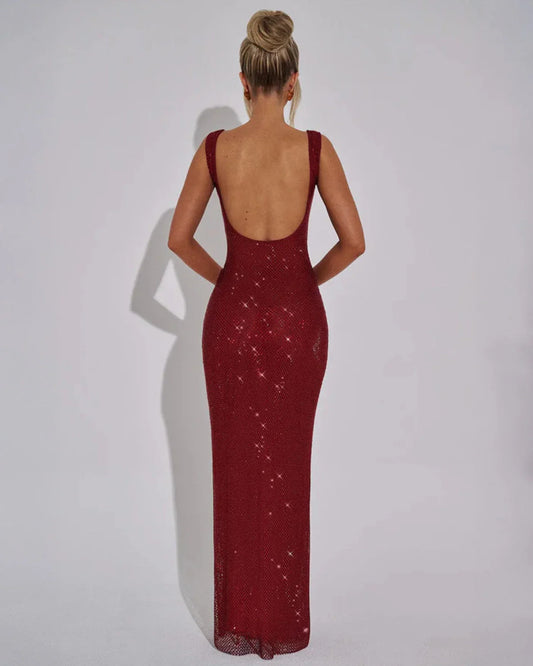 Celeste | Women's Embellished Maxi Dress, Formal Evening