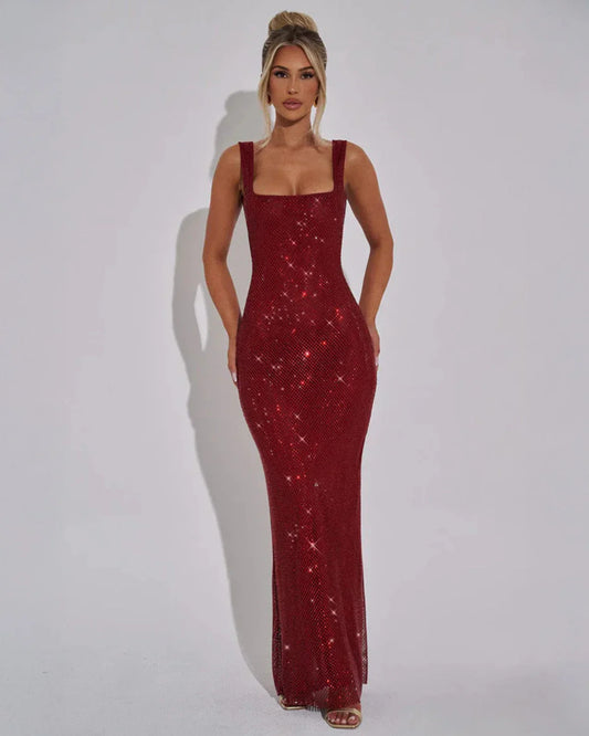 Celeste | Women's Embellished Maxi Dress, Formal Evening