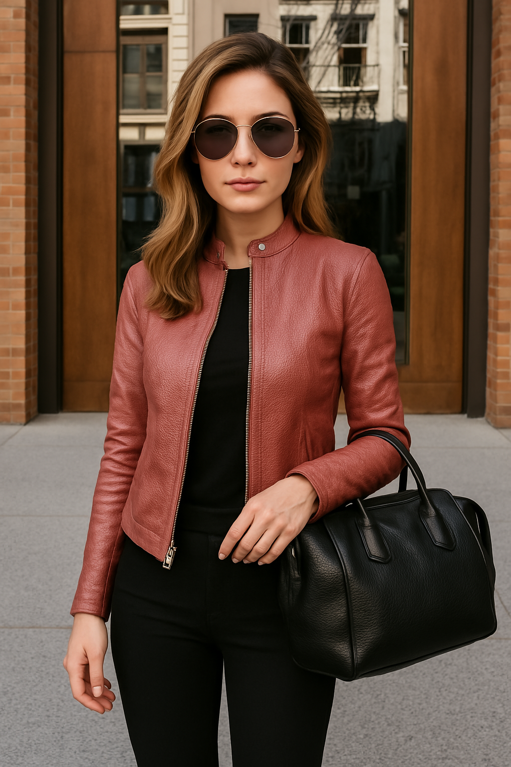 Persia | Slim Fit Leather Biker Jacket