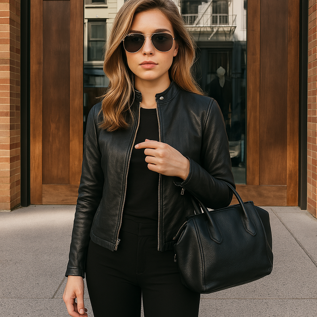 Persia | Slim Fit Leather Biker Jacket